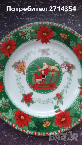 Коледен поднос на два етажа , снимка 2 - Декорация за дома - 48222981