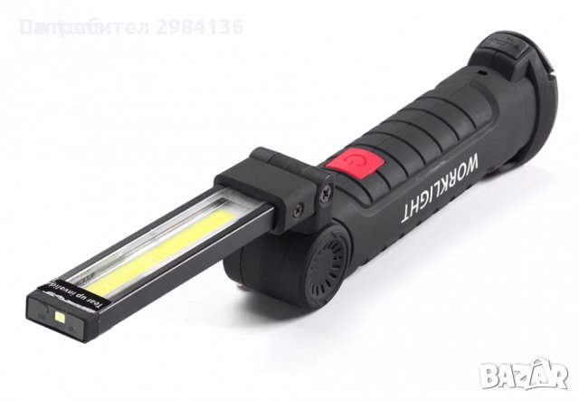 Сгъваема работна лампа WORKLIGHT W-52 с COB LED, магнит, кука, снимка 2 - Друга електроника - 35059867