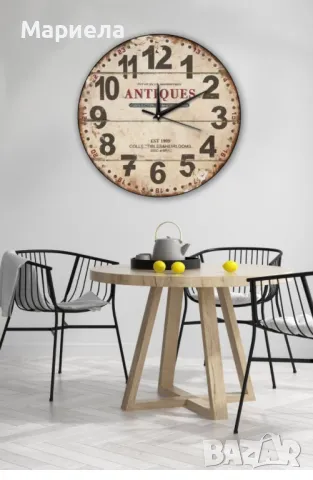 Antiques стенен часовник 60см , Голям стенен часовник за заведение,магазин,офис, снимка 3 - Стенни часовници - 49453018