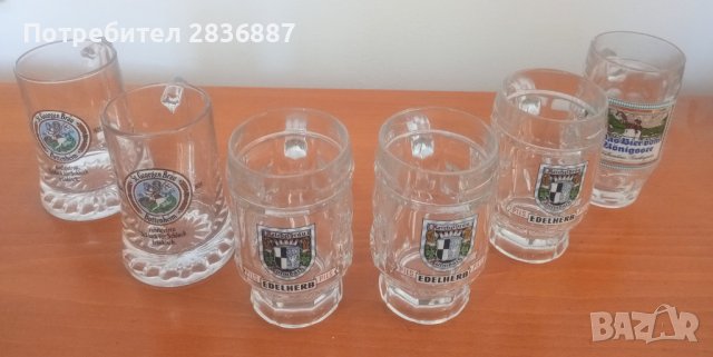 ВИНТИДЖ НЕМСКИ  СТЪКЛЕНИ ХАЛБИ ЗА БИРА 0.25L , снимка 2 - Чаши - 37963906