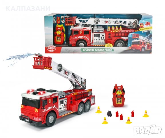 Радиоуправляема кола Дики, пожарен камион със стълба и струя за гасене на пожар 203719022038