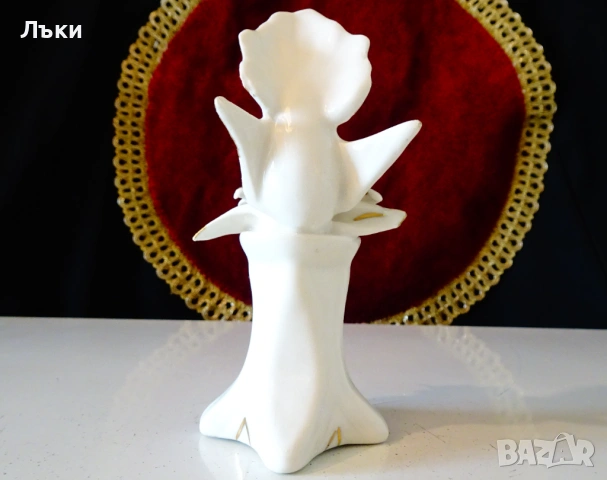 Порцеланова статуетка Гълъб,Capodimonte,злато, снимка 5 - Статуетки - 53965189