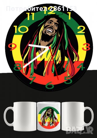 Стенен часовник+чаша-перфектният подарък-серия музика 2, снимка 2 - Стенни часовници - 31267429