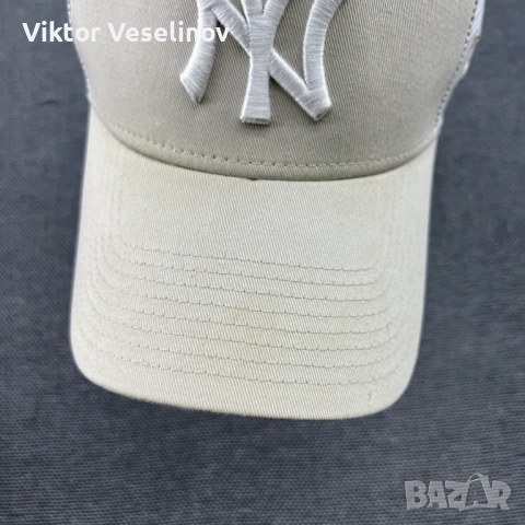 New York Yankees x New Era Baseball Cap One Size Шапка с Козирка Бежова Mesh, снимка 2 - Шапки - 54291103