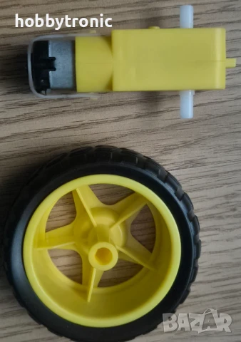 Електродвигател с колело за Arduino кола