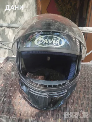 Продава мотоциклетна каска марка David Helmet с прозрачен визьор, снимка 2 - Аксесоари и консумативи - 55776789