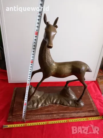 СЪРНА, Кошута ,Огромна Бронзова Статуя , Фигура , Статуетка , снимка 8 - Антикварни и старинни предмети - 49855644