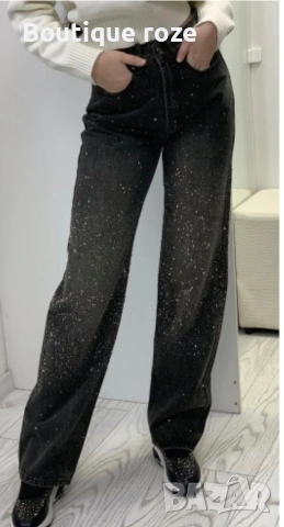 дамски дънки с камъни, снимка 3 - Дънки - 53251476