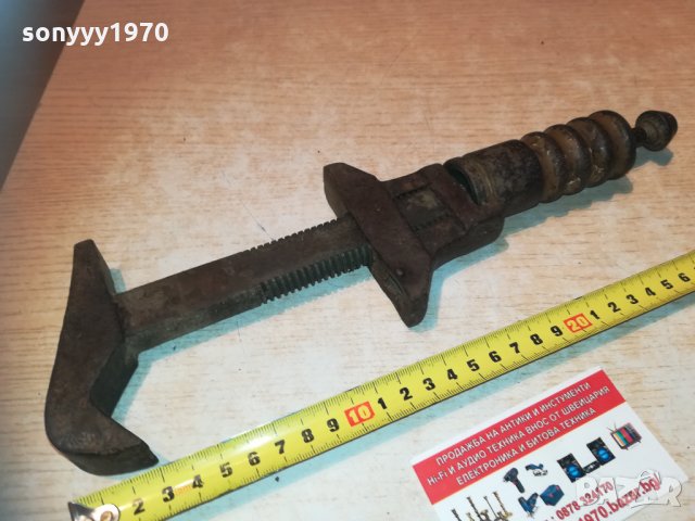 стар раздвижен ключ-антика 1702211001, снимка 2 - Ключове - 31846237