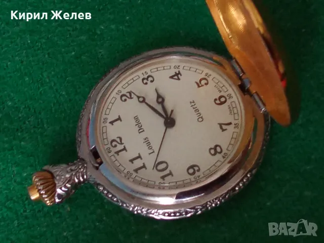 LOUIS DELON QUARTZ ЗЛАТИСТ МИНИ ВИНТИДЖ МОДЕЛ КВАРЦОВ ДЖОБЕН ЧАСОВНИК МАШИНА КВАРЦ и МЕХАНИКА 43932, снимка 17 - Джобни - 45097463