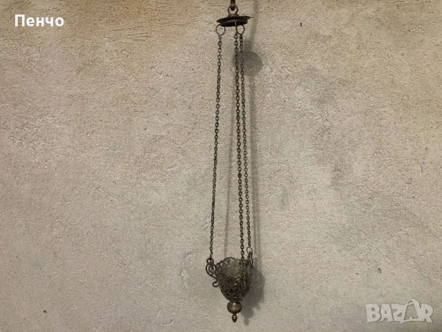 старо бронзово кандило, снимка 3 - Антикварни и старинни предмети - 34869091