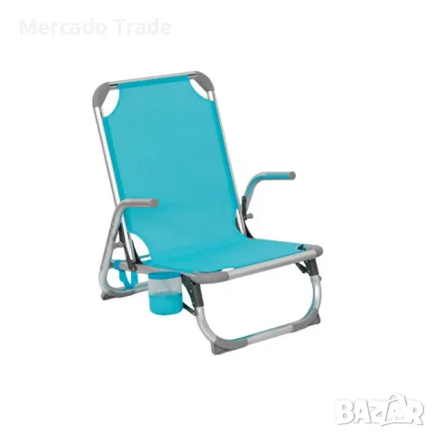 Сгъваем стол с дръжки Mercado Trade,За къмпинг или плаж, Тюркоаз