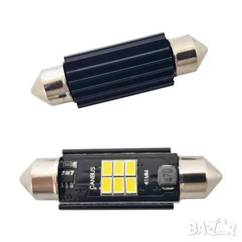 LED крушки 12V 6000K 6 SMD 2 броя, снимка 2 - Аксесоари и консумативи - 55865042