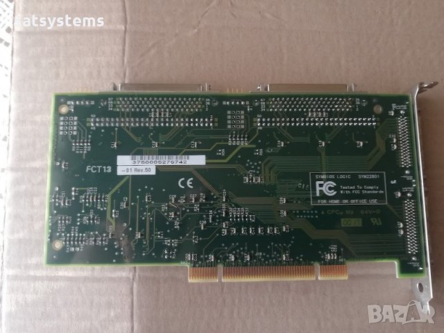 LSI Symbios Logic Dual Channel SCSI Controller Card SYM22801 PCI, снимка 7 - Други - 34076725