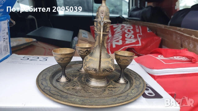 Старинен бронзов комплект, снимка 3 - Други ценни предмети - 54012285