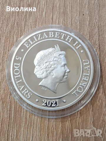 Сребро 1 oz 2021 Богиня Европа , снимка 2 - Нумизматика и бонистика - 34384413