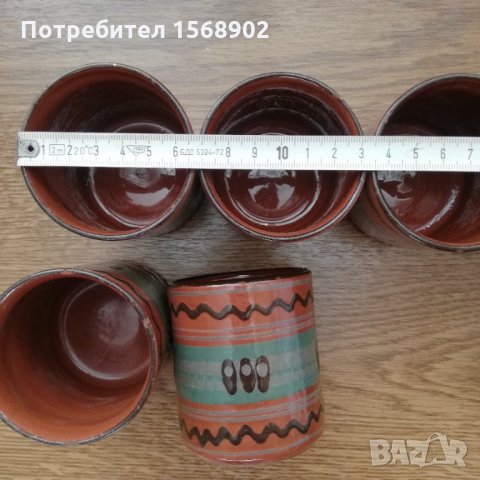 Комплект битови чаши керамика 6 бр., снимка 2 - Чаши - 30246651