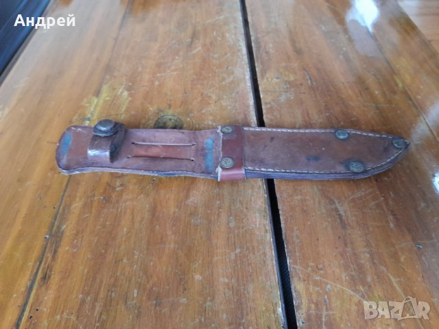 Стара кожена кания за нож #8, снимка 1
