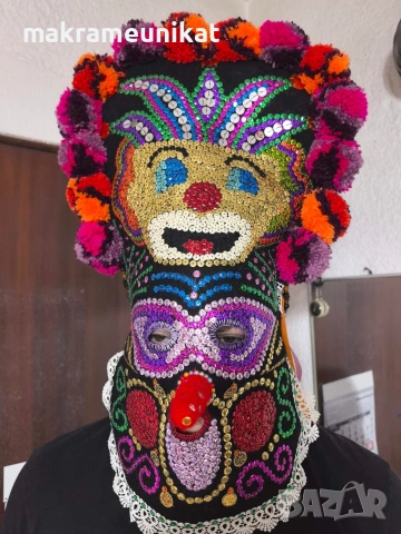 Кукерска маска гугла,  капашон,нова, Сурва, Кукерландия, маскарад, събори, изкуство,арт