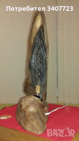 Ръчно изработени лампи и часовници от орех, снимка 3 - Настолни лампи - 37118020