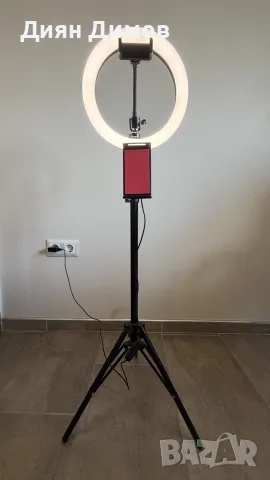 Осветление-LED Ring Light Deluxe, снимка 4 - Светкавици, студийно осветление - 56509111