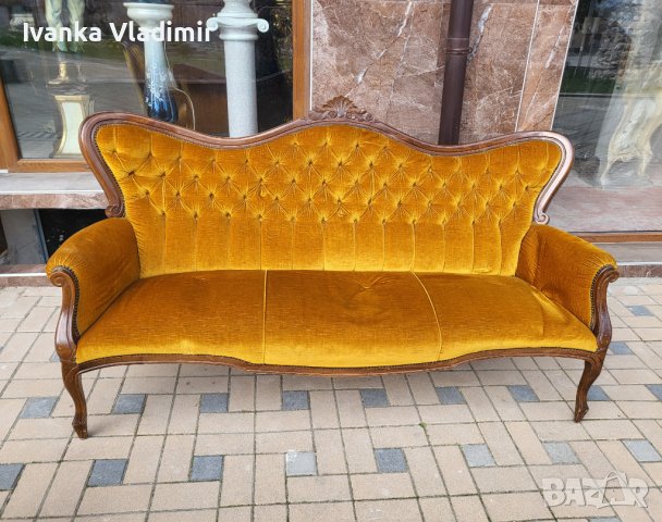 Италианска барокова холна гарнитура , снимка 4 - Дивани и мека мебел - 40260278