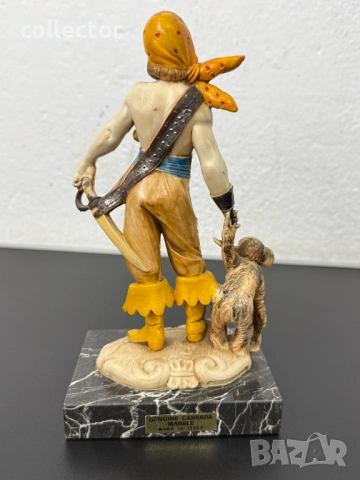 Италианска фигура на пират с маймуна. №8050, снимка 4 - Колекции - 54029491