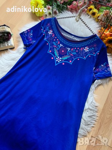 Нова турско синя рокля, снимка 2 - Рокли - 42810279