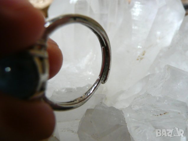 Пръстен турмалин в планински кристал №447, снимка 3 - Пръстени - 42777843