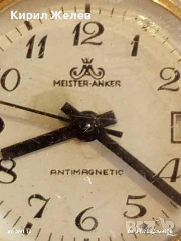 Стар механичен часовник MAISTER ANKLE ANTI-MAGNETIC MADE in DDR за КОЛЕКЦИЯ 54237, снимка 3 - Антикварни и старинни предмети - 54118314