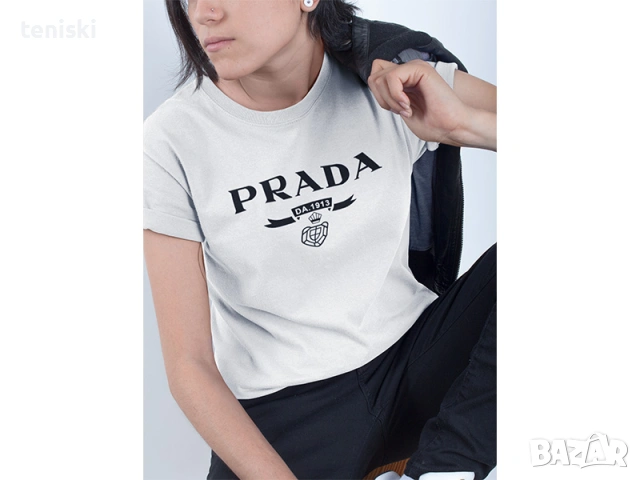 Тениски принт по модели на Prada, снимка 2 - Тениски - 54179645