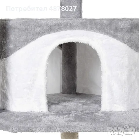 Драскалка дърво за котки XXL 203 см – 11 нива, къщички, легла, хамак и катерушка, снимка 3 - За котки - 55997647