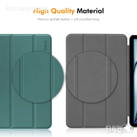 iPad Air 13 (2025) / (2024) Trifold Stand Cover PU Leather+PC Кожен Калъф и Протектор, снимка 8 - Калъфи, кейсове - 50030750