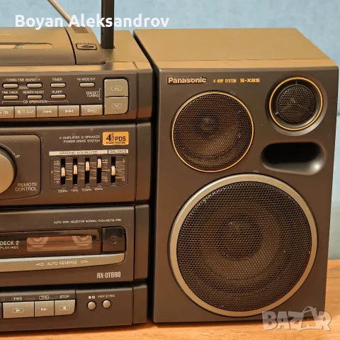 Култов радиокасетофон Panasonic RX-DT690 – Portable Stereo Component CD System, снимка 4 - Радиокасетофони, транзистори - 55871619