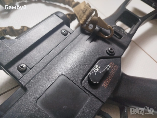 Airsoft реплика H&K G36K – Jing Gong AEG – с нова батерия + аксесоари, снимка 6 - Въздушно оръжие - 54034391