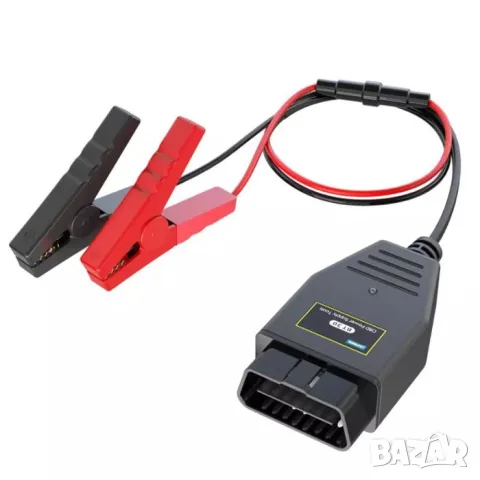 OBD2 кабел за запазване на автомобилната памет с щипки и LED, снимка 2 - Аксесоари и консумативи - 55865520