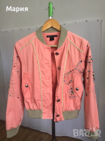 М размер Marc by Marc Jacobs Дамско Яке Протелтно Есенно Марк Джейкъбс Розово Прасковено Камъни, снимка 2 - Якета - 51869575