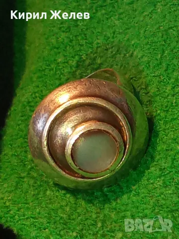 СТАР АРТ НУВО СКЪПОЦЕНЕН СРЕБЪРЕН ПРЪСТЕН СРЕБРО ВИСОКА ПРОБА с ШЛИФОВАН ЛУНЕН КАМЪК 49306, снимка 16 - Антикварни и старинни предмети - 50023473