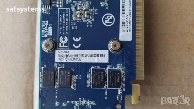 Видео карта NVidia GeForce Galaxy GT610 HDMI 2048MB GDDR3 64bit PCI-E, снимка 7 - Видеокарти - 51704452