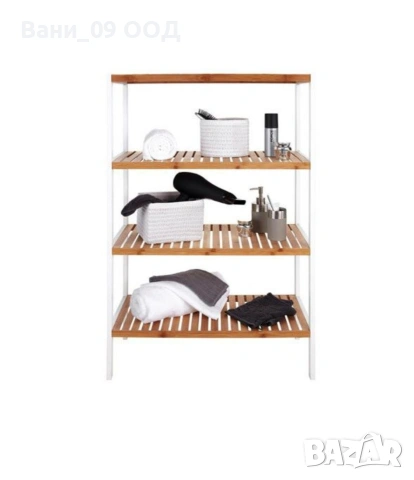 Етажерка за баня-МДФ и бамбук, снимка 2 - Етажерки - 53271679