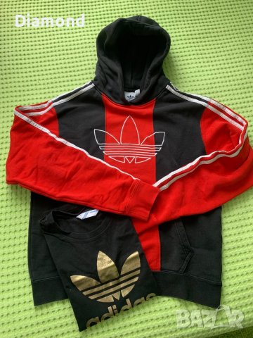 Adidas оригинален суичър + подарък тениска  