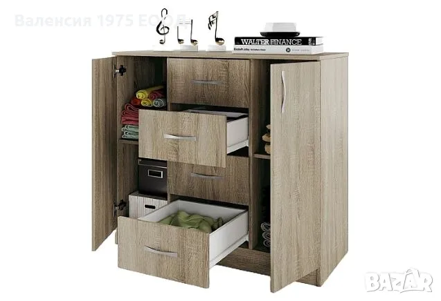 Скрин Сити 3004 сонома, орех или комбинация бяло/ арвен, снимка 3 - Скринове - 36581904