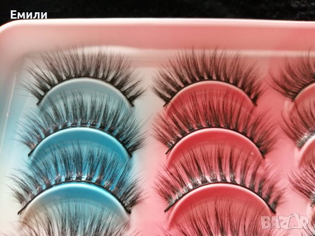 3D изкуствени мигли 20 чифта в кутия + пинсета и четка код H005, снимка 13 - Козметика за лице - 37347546