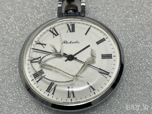 Джобен Часовник "Raketa" Сделано в СССР, снимка 3 - Антикварни и старинни предмети - 51742466