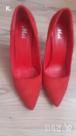 червени обувки, снимка 2 - Дамски елегантни обувки - 42350273