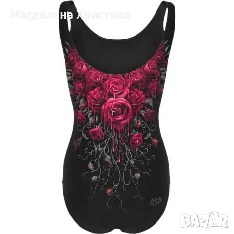 Дамски готически цял бански , снимка 3 - Бански костюми - 49024206