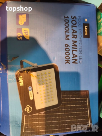 Нов, проверен професионален Соларен LED Прожектор 100W Ledme Milan – Алуминиев Корпус, RGB Цветове.., снимка 8 - Прожектори - 54257072