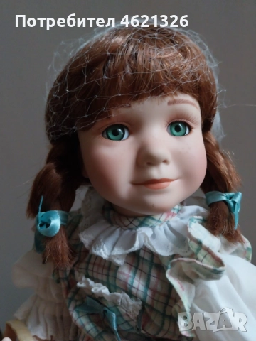 Винтидж порцеланова кукла Саманта от колекция Джордж, сертификат, снимка 2 - Декорация за дома - 52069302