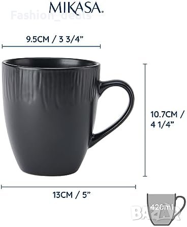 Нов Елегантен Комплект Чаши 4 броя MIKASA 420ml Подарък дом кухня, снимка 3 - Други стоки за дома - 42824419