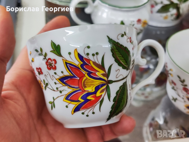 Немски порцелан Сервиз за чай  Seltmann Weiden- Barock, снимка 2 - Сервизи - 44758671